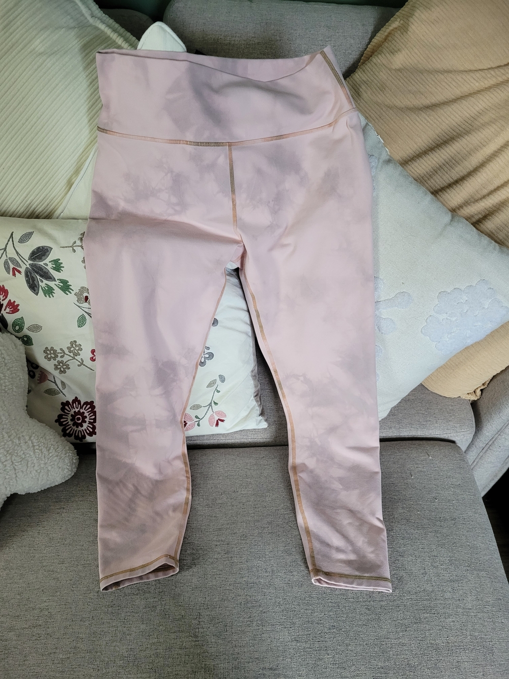 Fabletics Pale Pink Tie Dye Powerhold Leggings Large/XL